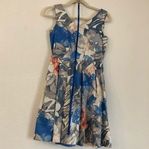 Floral blue midi dress